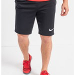 Nike, Pantaloni scurti cu monograma pentru fitness, Negru