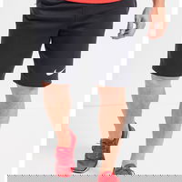 Nike, Pantaloni scurti cu monograma pentru fitness, Negru, XL