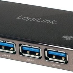 LogiLink USB 3.0 4-Port Hub, aluminiu mit Überstromschutz, LogiLink