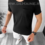 Tricou barbati slim fit negru B1961 P4-2, 