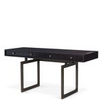 Comoda cu insertii de metal argintiu din MDF Negru si Metal Negru L160xH76cm Tetro Richmond Interiors