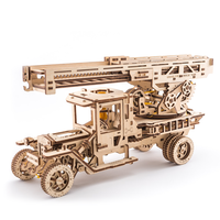 Puzzle 3D Ugears Camionul de Pompieri 537 piese