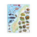 Puzzle Larsen - Physical map of Norway, 62 piese (K68-NO), Larsen