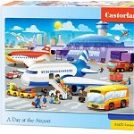Puzzle Castorland MAXI A Day at the Airport, 40 piese, Castorland