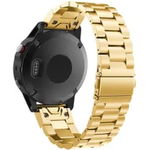 Curea iUni compatibila cu Garmin Fenix 7 / 6 / 5 Plus / 5, 22 mm, Steel Belt Gold, iUni