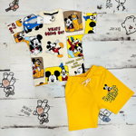 Compleu Mickey Mouse and Friends, 2 Piese, Tricou si Pantaloni Scurti, Bumbac 100%, Pentru Copii, 3-8 ani, CaroKids