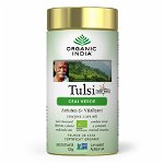 ORGANIC INDIA Tulsi (Busuioc Sfant) Ceai Verde | Antistres Natural & Vitalizant, cutie 100g, 