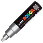 Marker UNI PC-8K 8. 0 mm varf tesit argintiu Posca, Posca