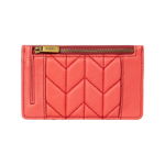 Genti Femei Fossil Logan Leather Zip Card Case Red