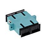 Standard SC-Duplex Coupling MM Polymer case aqua, Schrack