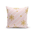Față de pernă cu model de Crăciun Minimalist Cushion Covers Gold Snowflakes, 42 x 42 cm, Minimalist Cushion Covers