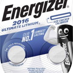 Set 2 buc baterie litiu CR2016, Energizer 638711