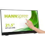 HANNspree HT225HPB 1080p Full HD 21.5 Inch Anti Glare HS-IPS Touch Screen Monitor with HDMI, DisplayPort Connectivity - Black