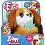 Catel de plus interactiv My Fuzzy Friend Ziggy the Snuggling Puppy, Multicolor