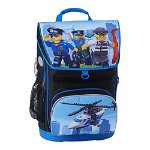 Ghiozdan scoala Maxi + sac sport, LEGO Core Line - design City Police Chopper, LEGO
