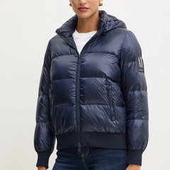Armani Exchange geaca femei, culoarea albastru marin, de iarna, XW000228 AF10860, Armani Exchange
