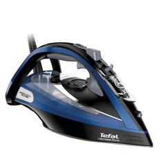 Fier de calcat Tefal Ultimate Pure FV9848E0, 3200W, Jet de abur 260g/min, Abur variabil 0-60g/min, Functie anticalcar, Oprire Automata, Talpa Durilium Airglide Autoclean, Negru/Albastru Fier de calcat Tefal Ultimate Pure FV9848E0, 3200W, Jet de abur 260g/min, Abur variabil 0-60g/min, Functie anticalcar, Oprire Automata, Talpa Durilium Airglide Autoclean, Negru/Albastru