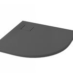 Cadita dus semirotunda gri mat 90x90 cm Cersanit Tako Slim cu sifon inclus, Cersanit