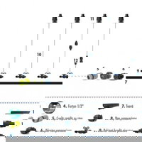 Kit irigare gradina cu legume - lungime randuri 10 m, Alti producatori