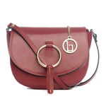 Geanta crossbody din piele cu detaliu cu inel Tidone