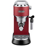 Espressor manual De'Longhi Dedica Style EC 685, 1300 W, 15 Bar, 1.1 l, Slim, Rosu, De'Longhi