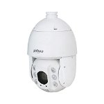 Camera supraveghere rotativa IP Speed Dome PTZ Dahua WizSense SD6C3425XB-HNR-A-PV1, 4 MP, lumina alba 50 m, IR 150 m, 4.8 - 120 mm, motorizat, PoE + suport perete, alimentator, auto tracking, Dahua