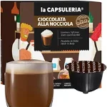 Ciocolata Calda cu Alune, 96 capsule compatibile Dolce Gusto, La Capsuleria