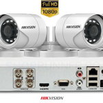 Kit complet supraveghere Hikvision 4 camere de exterior 2MP Full HD 1080p, IR 20m, HIKVISIONKIT
