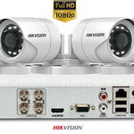 Kit complet supraveghere Hikvision 4 camere de exterior Full HD 1080p IR 20m HIK500GB949N