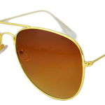 Ochelari de soare Aviator culoare Maro - Gold, THEICONIC