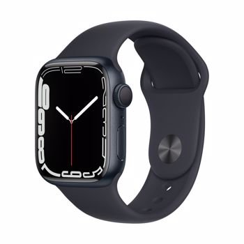 Apple Watch Series 7 GPS, 41mm, Midnight Aluminium Case, Midnight Sport Band