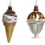 Ornament brad - Figure Glass - Ice Cream, doua modele, Kaemingk