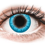 Lentile de contact colorate CRAZY LENS - White Walker - lentile zilnice cu dioptrie (2 lentile), Gelflex