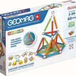 Jucarie de constructie magnetica, Geomag, 60 buc, Multicolor