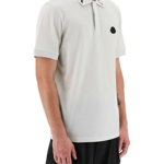 Moncler Basic Polo Shirt With Logo Detail LIGHT GRAY