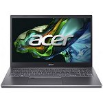Laptop ACER Aspire 5 A515-58M, Intel Core i3-1315U pana la 4.5GHz, 15.6" Full HD, 8GB, SSD 512GB, Intel Iris Xe Graphics, Free Dos, gri