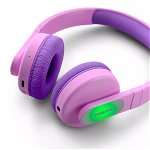 Casti audio wireless pentru copii Philips TAK4206PK/00 On-Ear Bluetooth autonomie 28 ore Roz