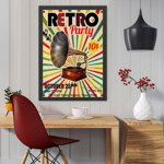 Tablou decorativ, Retro Party (55 x 75), MDF , Polistiren, Multicolor, Colton