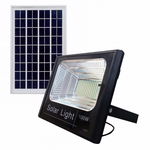 Proiector Solar Puternic LED 100 W + Panou Solar cu telecomanda si senzor lumina, Ieftin Shop