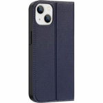 Husa telefon Skin X2, DuxDucis, Piele ecologica/TPU, Compatibila cu iPhone 14, Albastru
