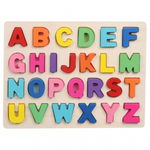 Puzzle lemn multicolor Invata Alfabetul, 