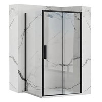 Cabina de dus dreptunghiulara cu usa culisanta Rea Rapid Slide 160x90 negru