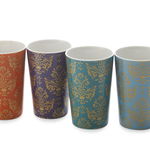 Set 4 Cani Gold Filigree, Mugs, 400 ml