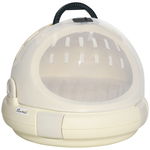 PawHut Cușcă de Transport Rotundă pentru Pisici, din PP, Φ41x35.2cm, Bej | Aosom Romania, PawHut