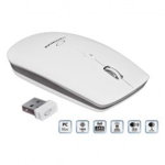 Mouse Esperanza Saturn, EM120W, Optic, Wirelless, USB, fara fir, 1600 DPI, Alb, Esperanza