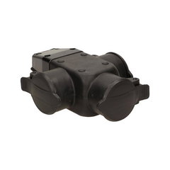 Priza de exterior ORNO OR-AE-1346 GS tripla IP44 16A Schuko capace negru