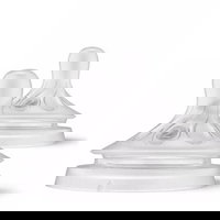 Tetina Philips Avent Natural Response SCY962/02, + 0 luni, tetina care functioneaza ca sanul mamei, tetina fara scurgeri, debit 2, fara BPA, 2 bucati