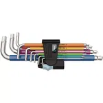 Set chei imbus din inox multicolore cu bila, WERA Hex-Plus, 9 piese, WERA