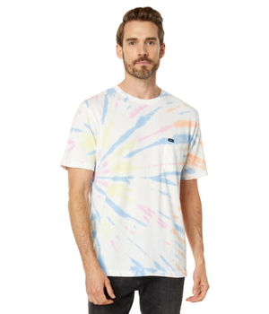Imbracaminte Barbati RVCA Manic Tie-Dye Short Sleeve Tee White Tie-Dye, RVCA