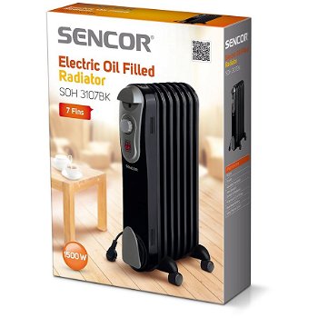 Calorifer Oil Heater (7 Rib) SENCOR - SOH3107BK